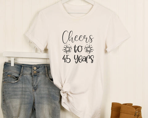 45th Birthday SVG Bundle, 6 Designs, 45th Birthday Shirt SVG, 45 And Fabulous SVG, Cheers To 45 Years SVG, Legend Since 1980 SVG, Vintage 1980 SVG SVG HappyDesignStudio 