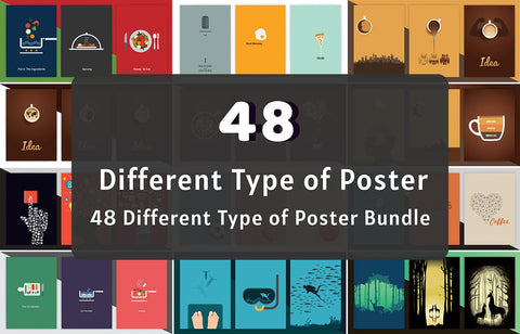 48 Minimalist & Creative Poster Bundle – Perfect for Home, Office, and Cafe Decor SVG naemmiah021 