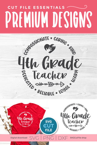 4th Grade Teacher svg, fourth grade teacher svg, unisex SVG SVG Cut File 