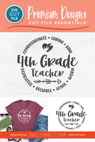 4th Grade Teacher svg, fourth grade teacher svg, unisex SVG SVG Cut File 