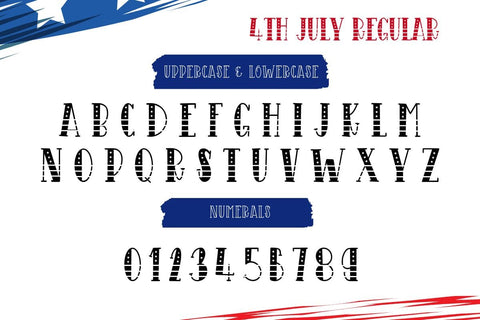 4th July - Display Font Font AnningArts Design 