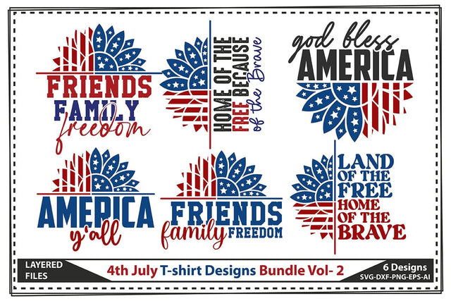 4th July T-shirt Designs Bundle Vol- 2 SVG shah alam 