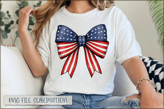 4th of July Bow Sublimation Sublimation Shetara Begum 