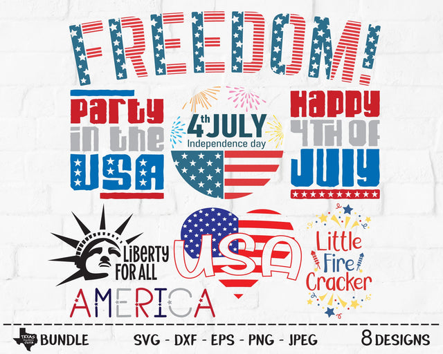 4th of July Bundle | Patriotic SVG SVG Texas Southern Cuts 