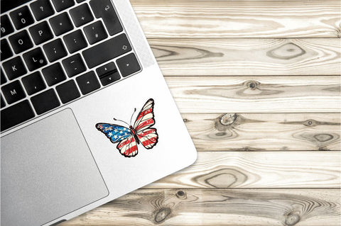 4th of july butterfly stickers Bundle Sublimation Regulrcrative 