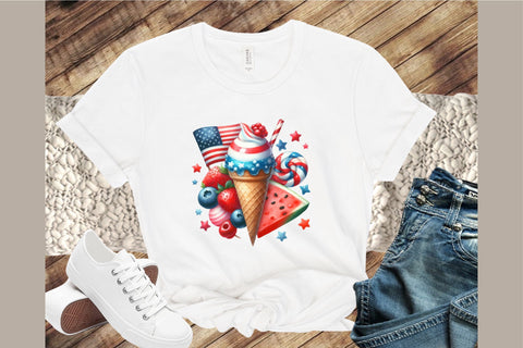 4th of July Candy Ice Cream Clipart Sublimation designartist 