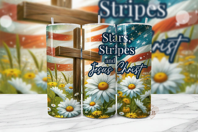 4th of July Christian Tumbler Wrap Sublimation BijouBay 