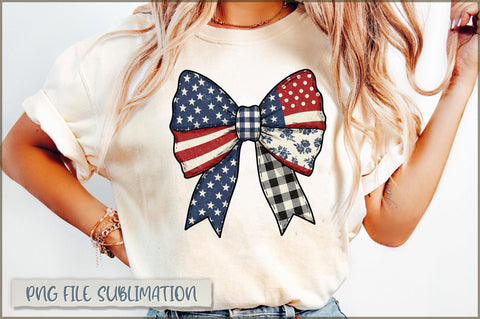 4th of July Coquette Bow PNG Sublimation Shetara Begum 
