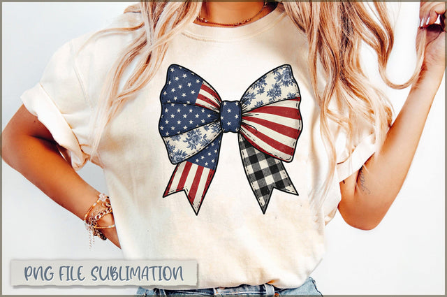 4th of July Coquette Bow png Sublimation Shetara Begum 