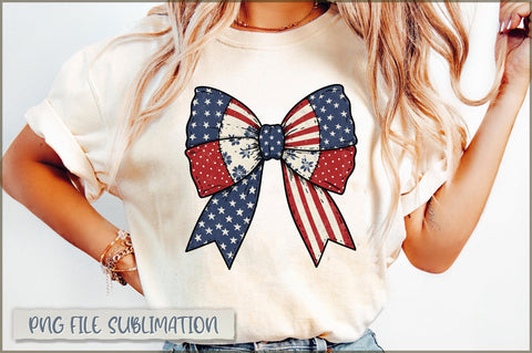 4th of July Coquette Bow PNG Sublimation Shetara Begum 