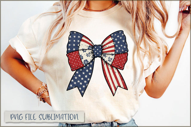 4th of July Coquette Bow PNG Sublimation Shetara Begum 