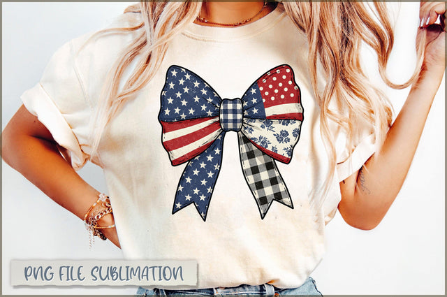 4th of July Coquette Bow PNG Sublimation Shetara Begum 