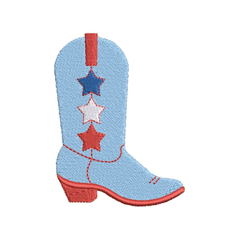 4th of July Cowboy Boot Embroidery Design Embroidery/Applique DESIGNS Creatively Embroidery 