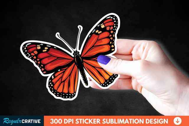 4th Of July Cute Butterfly Sticker Clipart Sublimation Regulrcrative 