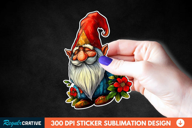 4th Of July Cute Gnome Sticker Clipart Sublimation Regulrcrative 