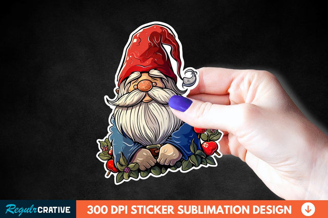 4th Of July Cute Gnome Sticker Clipart Sublimation Regulrcrative 