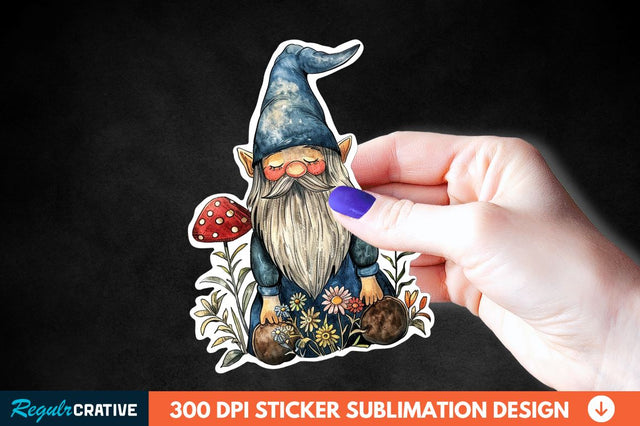 4th Of July Cute Gnome Sticker Clipart Sublimation Regulrcrative 