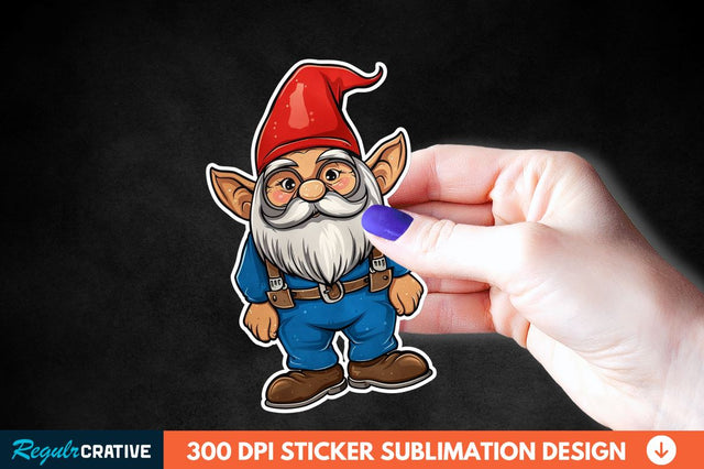 4th Of July Cute Gnome Sticker Clipart Sublimation Regulrcrative 
