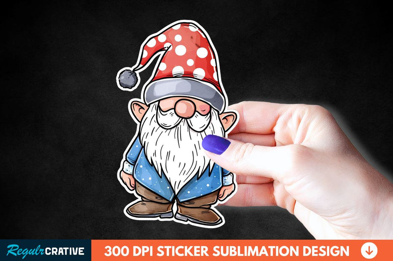 4th Of July Cute Gnome Sticker Clipart Sublimation Regulrcrative 