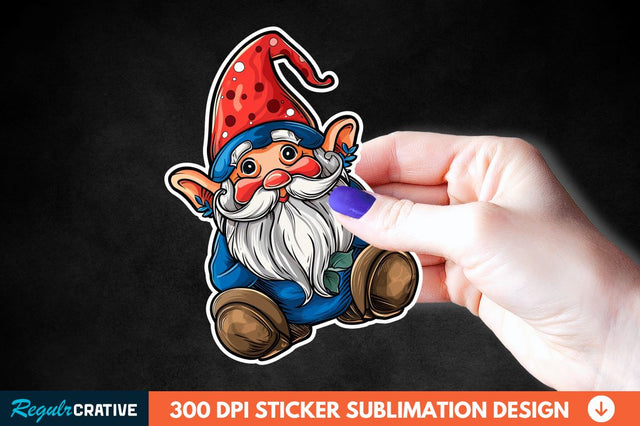 4th Of July Cute Gnome Sticker Clipart Sublimation Regulrcrative 