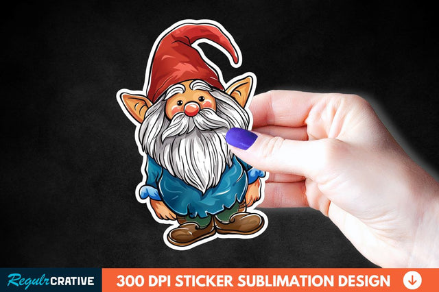 4th Of July Cute Gnome Sticker Clipart Sublimation Regulrcrative 