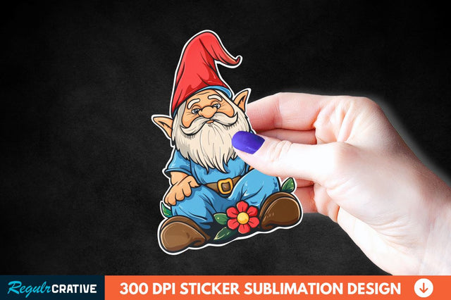 4th Of July Cute Gnome Sticker Clipart Sublimation Regulrcrative 