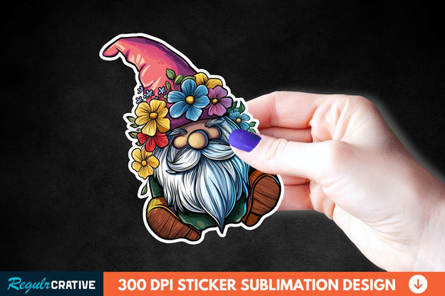 4th Of July Cute Gnome Sticker Clipart Sublimation Regulrcrative 