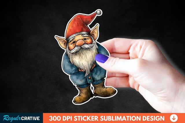 4th Of July Cute Gnome Sticker Clipart Sublimation Regulrcrative 