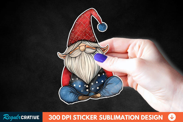 4th Of July Cute Gnome Sticker Clipart Sublimation Regulrcrative 