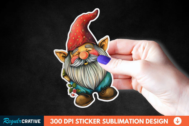 4th Of July Cute Gnome Sticker Clipart Sublimation Regulrcrative 