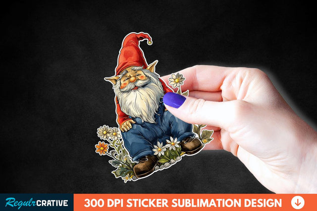 4th Of July Cute Gnome Sticker Clipart Sublimation Regulrcrative 