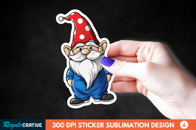 4th Of July Cute Gnome Sticker Clipart Sublimation Regulrcrative 