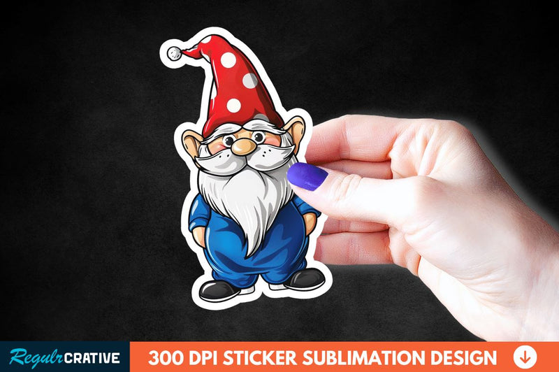 4th Of July Cute Gnome Sticker Clipart Sublimation Regulrcrative 