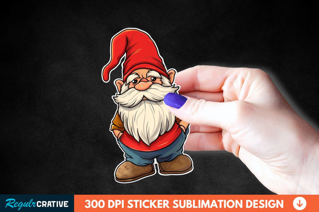 4th Of July Cute Gnome Sticker Clipart Sublimation Regulrcrative 