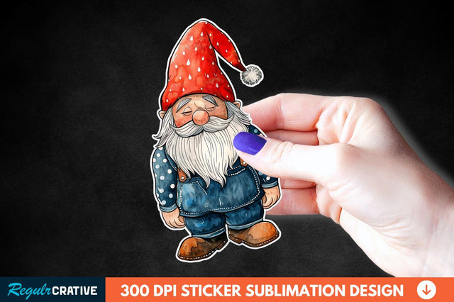 4th Of July Cute Gnome Sticker Clipart Sublimation Regulrcrative 