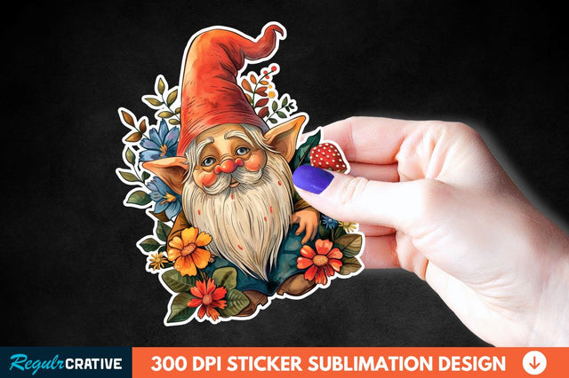 4th Of July Cute Gnome Sticker Clipart Sublimation Regulrcrative 
