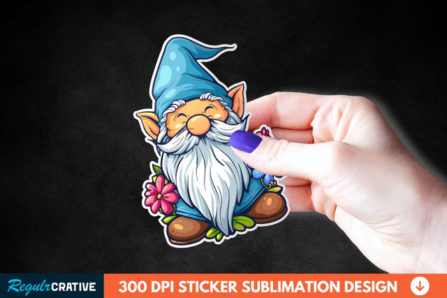 4th Of July Cute Gnome Sticker Clipart Sublimation Regulrcrative 