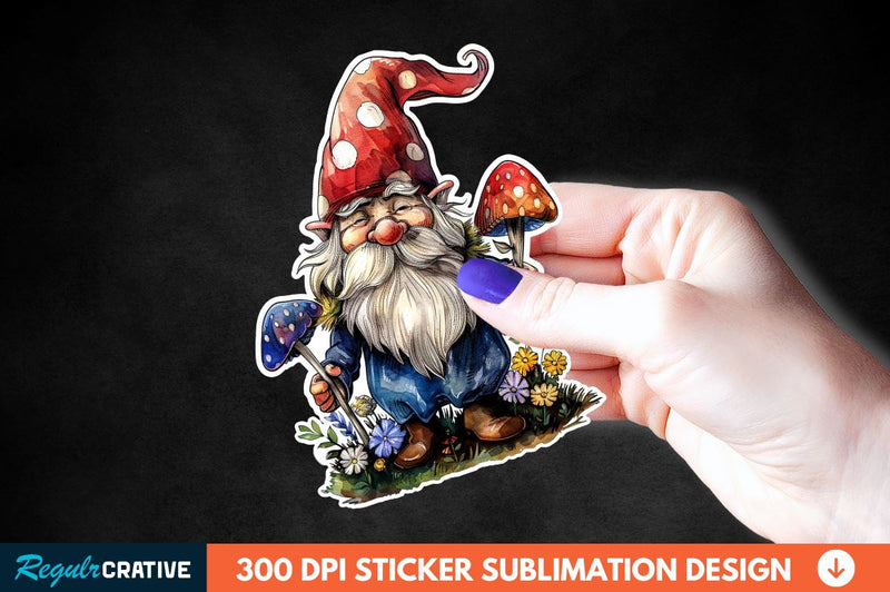 4th Of July Cute Gnome Sticker Clipart Sublimation Regulrcrative 