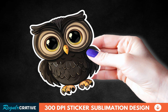 4th Of July Cute Owl Sticker Clipart Sublimation Regulrcrative 