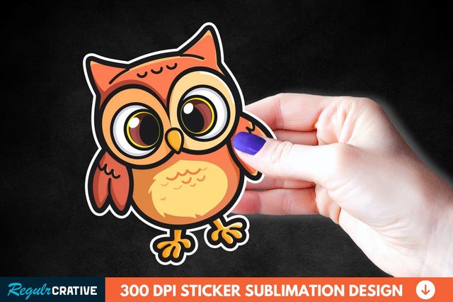 4th Of July Cute Owl Sticker Clipart Sublimation Regulrcrative 