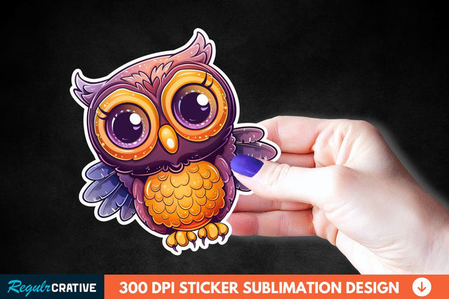 4th Of July Cute Owl Sticker Clipart Sublimation Regulrcrative 