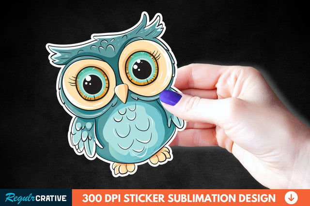 4th Of July Cute Owl Sticker Clipart Sublimation Regulrcrative 