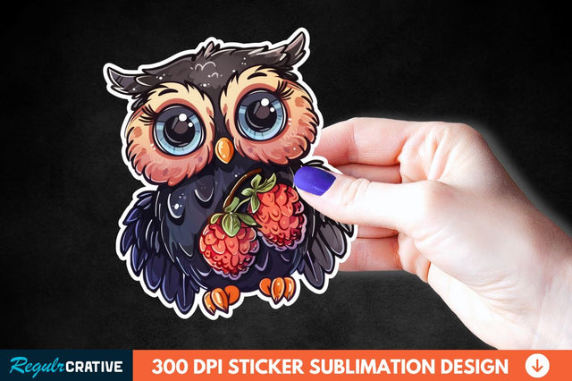 4th Of July Cute Owl Sticker Clipart Sublimation Regulrcrative 
