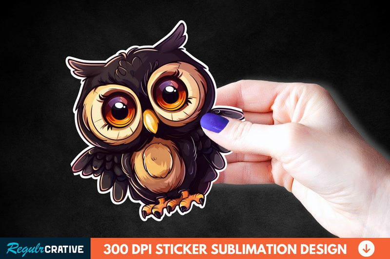 4th Of July Cute Owl Sticker Clipart Sublimation Regulrcrative 