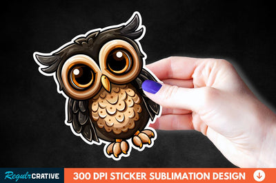 4th Of July Cute Owl Sticker Clipart Sublimation Regulrcrative 