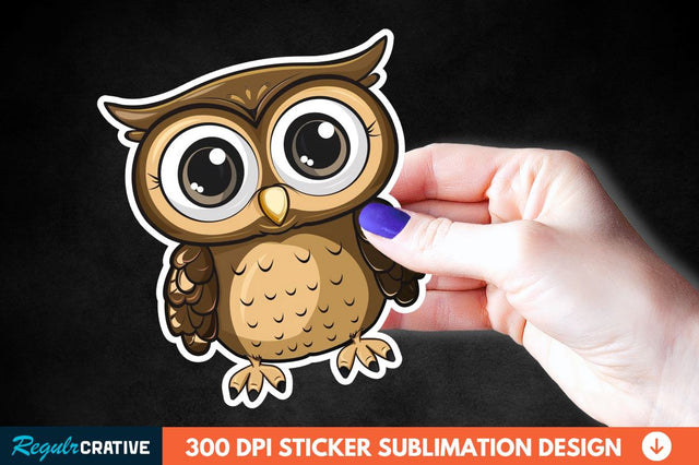 4th Of July Cute Owl Sticker Clipart Sublimation Regulrcrative 