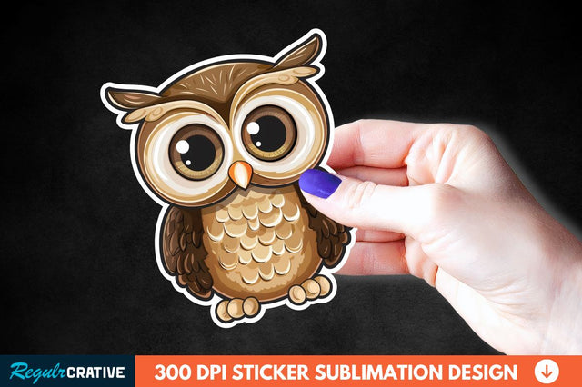 4th Of July Cute Owl Sticker Clipart Sublimation Regulrcrative 