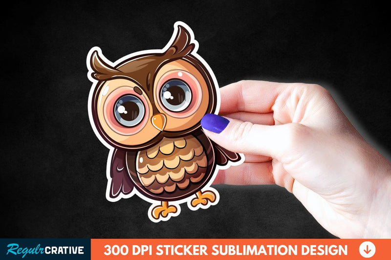 4th Of July Cute Owl Sticker Clipart Sublimation Regulrcrative 