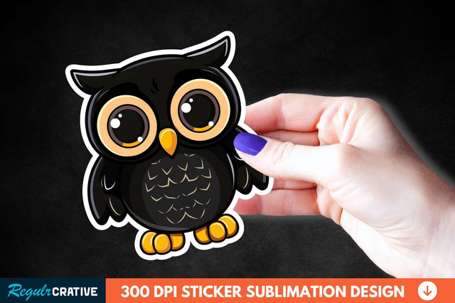 4th Of July Cute Owl Sticker Clipart Sublimation Regulrcrative 
