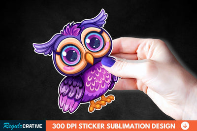 4th Of July Cute Owl Sticker Clipart Sublimation Regulrcrative 